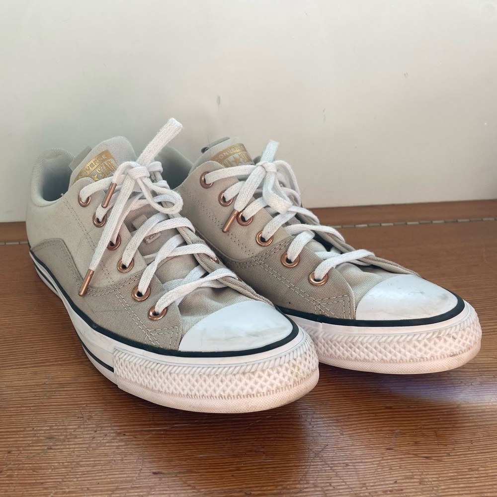 Converse Cream Low-Top Sneakers with White Details